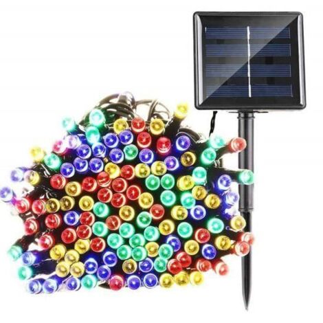 Guirlande Solaire Extérieure 20M, 200 LED Étanche avec 8 Modes d'Éclairage, Décoration Lumineuse pour Jardin