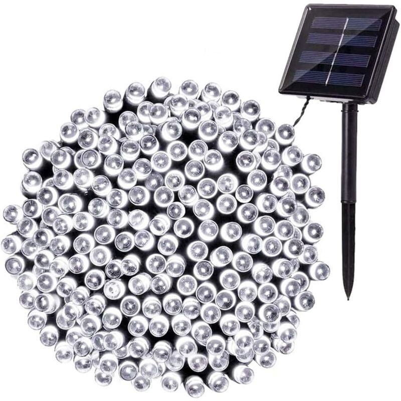 Guirlande Solaire Extérieure, 20M 200 led Guirlande Lumineuse Noël Solaire Étanche 8 Modes Décoratives pour Jardin Patio Arbres Clôture Maison Fête