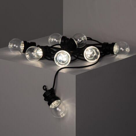 Guirlande Solaire Extérieure d'Ampoule LED Kepler 7m Transparent