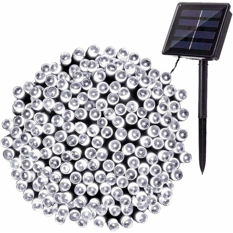 Guirlande Solaire Extérieure,22M 200 led Guirlande Lumineuse Noël Solaire Étanche 8 Modes Décoratives pour Jardin Patio Arbres Clôture Maison Fête