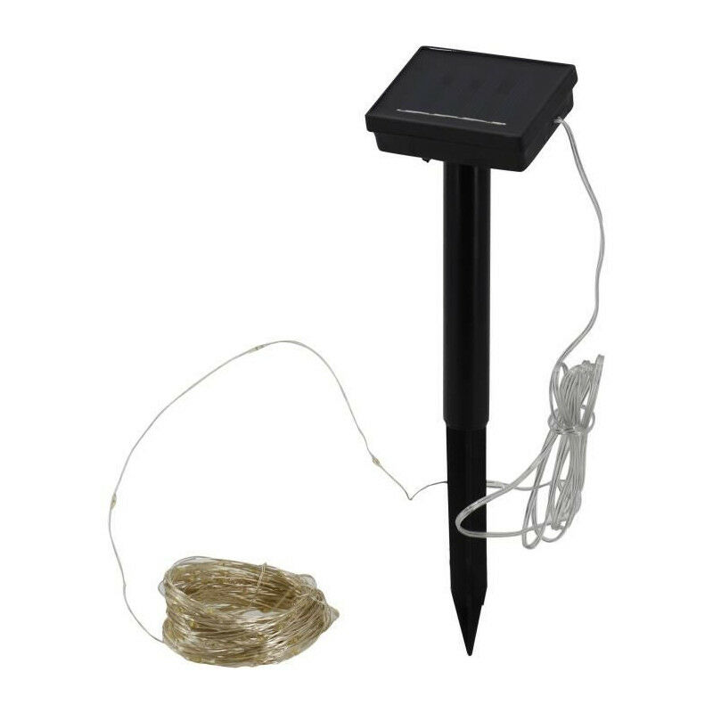 Guirlande solaire Galix G4430 - 150 MicroLED Blanc Chaud - 16,4m