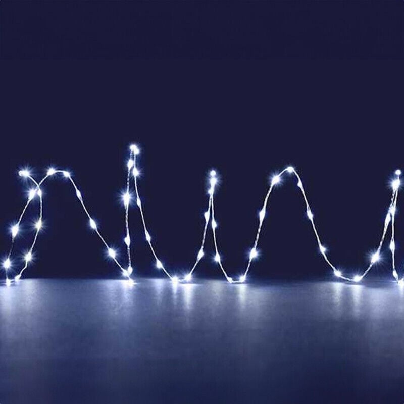 Guirlande Solaire 16 m Bleu Exterieur
