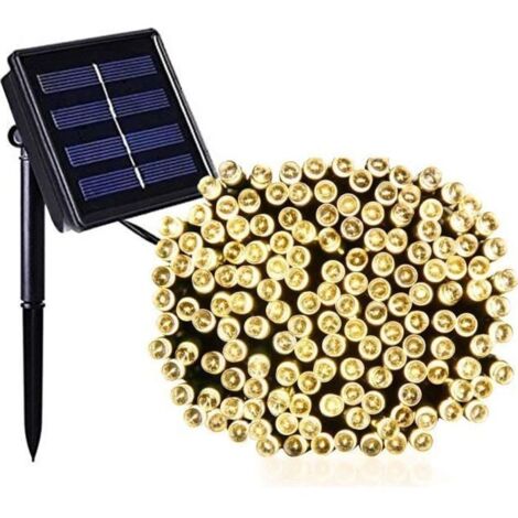 Guirlande Solaire LED Étanche 5m 20 LEDs avec 8 Modes pour Jardin, Noël et Fêtes - Décoration Extérieure