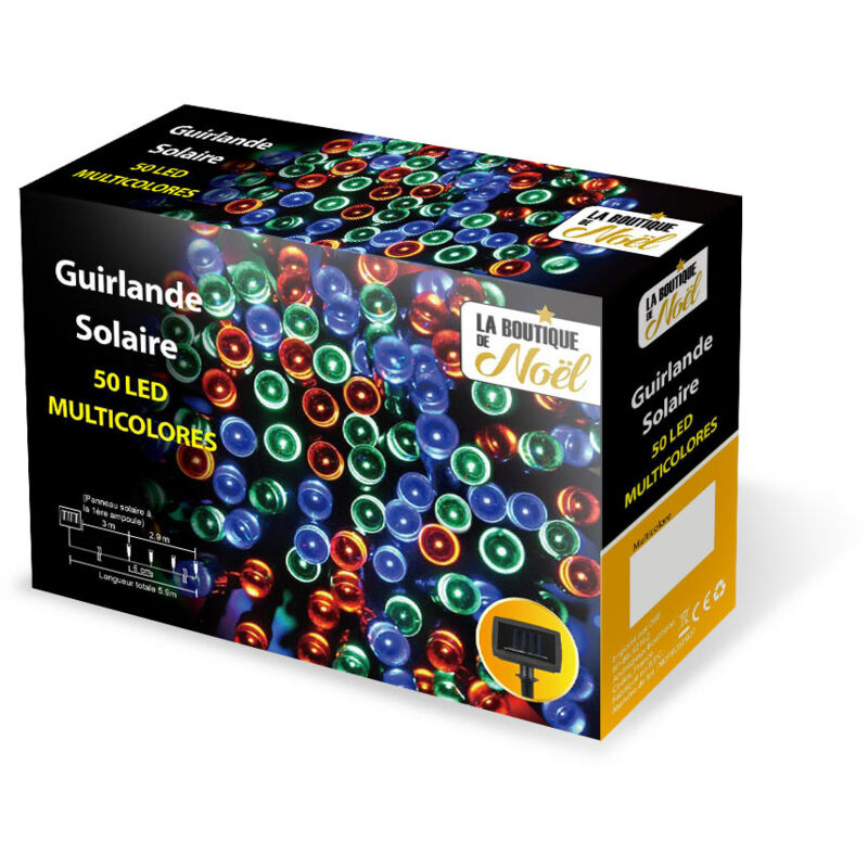 OSE - Guirlande solaire à led multifonction - 5.9 mètres - Multicolore