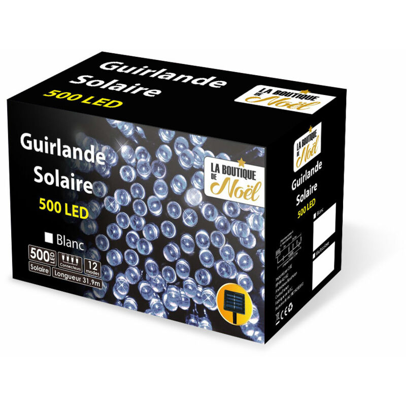 OSE - Guirlande solaire à led multifonction - 32 mètres - Blanc Froid