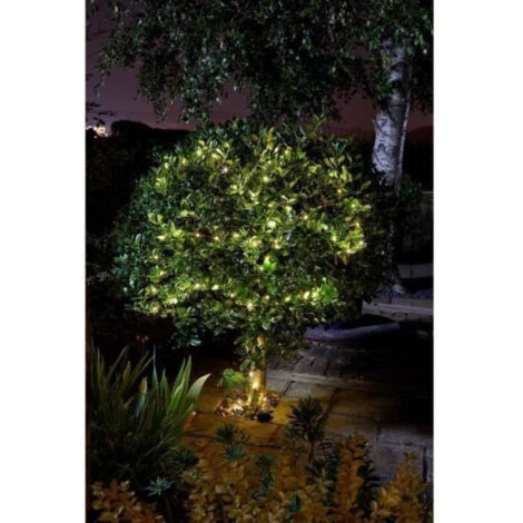 Guirlande solaire Luciole - SMARDTV - Blanc chaud - 100 leds - 11,9 m