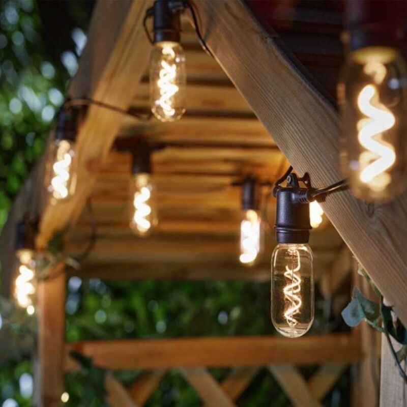 Guirlande solaire 8 ampoules style vintage 365, blanc chaud