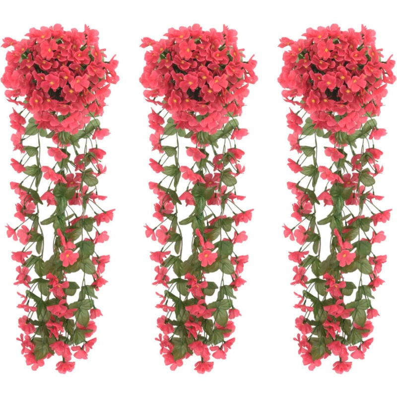 Vidaxl - Guirlandes de fleurs artificielles 3 pcs rose 85 cm