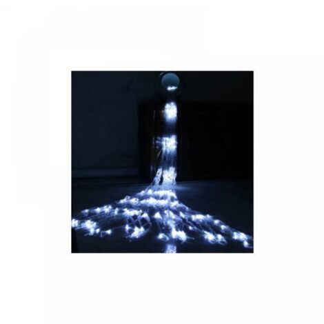 Guirlandes lumineuses Cascade LED Débit D'eau Effet De Neige Rideau Fée Suspendue Scintillant Débit D'eau Lumière pour Lampe Décor (3 × 2m,240leds,Blanc Froid)