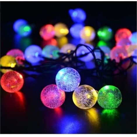 Guirlandes lumineuses d\'extérieur 30 LED Polychrome Solaire Etanche Waterproof Lampe Solaire Extérieure Maison,Mariage