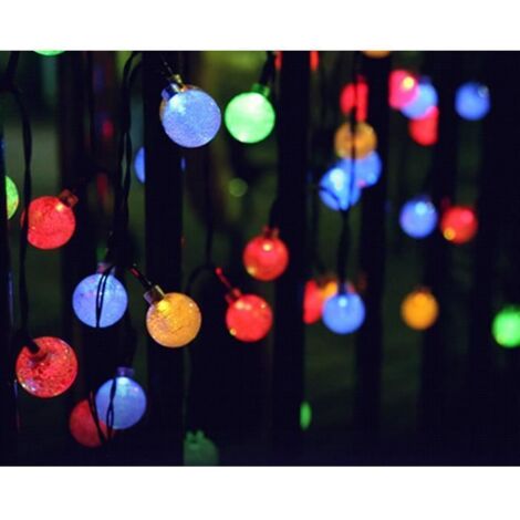 Guirlandes lumineuses d\'extérieur - Polychrome - Solaire - Etanche - 30 LED - Maison, Mariage