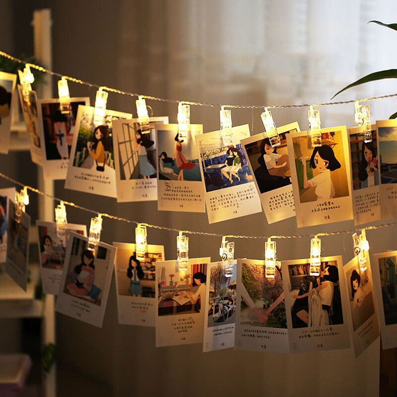 

Guirnalda 16 leds con pinza sujeta fotos a pilas 2,4m - EDM