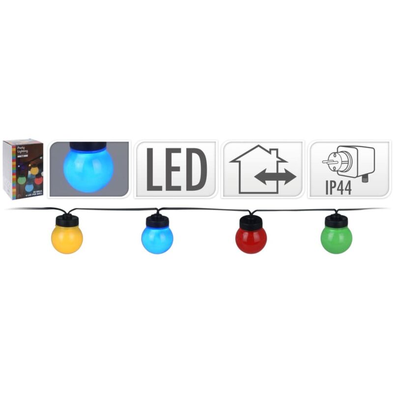 

Set de lámparas LED para fiestas 20 bombillas multicolor 12V - Multicolor - Progarden