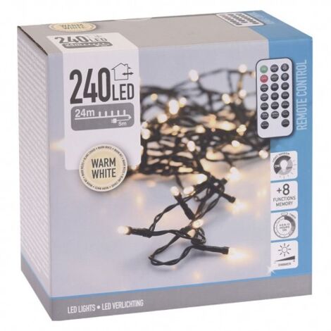 GUIRNALDA 240 LED BL. CALIDO C/FUNCIONES