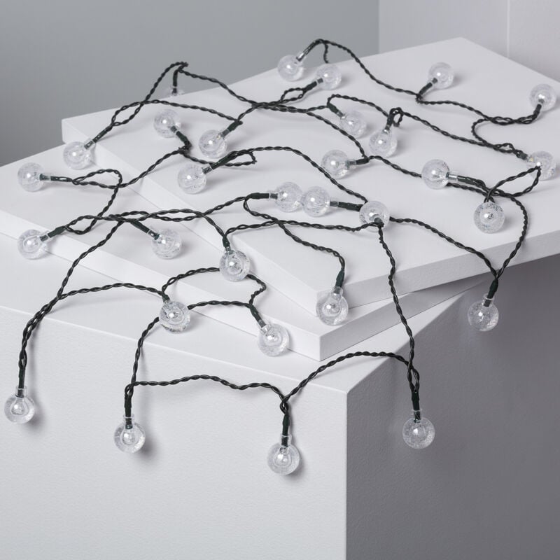

Guirnalda 30 Bolas LED con Cargador Solar 5m Blanco Cálido 3000K - 3500K - Blanco Cálido 3000K - 3500K