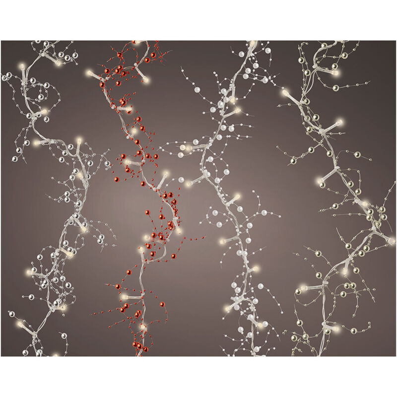 

Guirnalda A Pilas Fija 20Leds Decorativa Interior Modelos Surtidos Luz Blanco Calido 95Cm