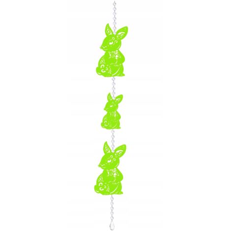 Guirnalda colgante de conejito de Pascua, elegante cadena de 110 cm.