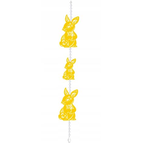 Guirnalda colgante de conejito de Pascua, elegante cadena de 110 cm.