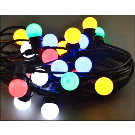Guirnalda de exterior cable de goma IP44 12M. (10 luces)