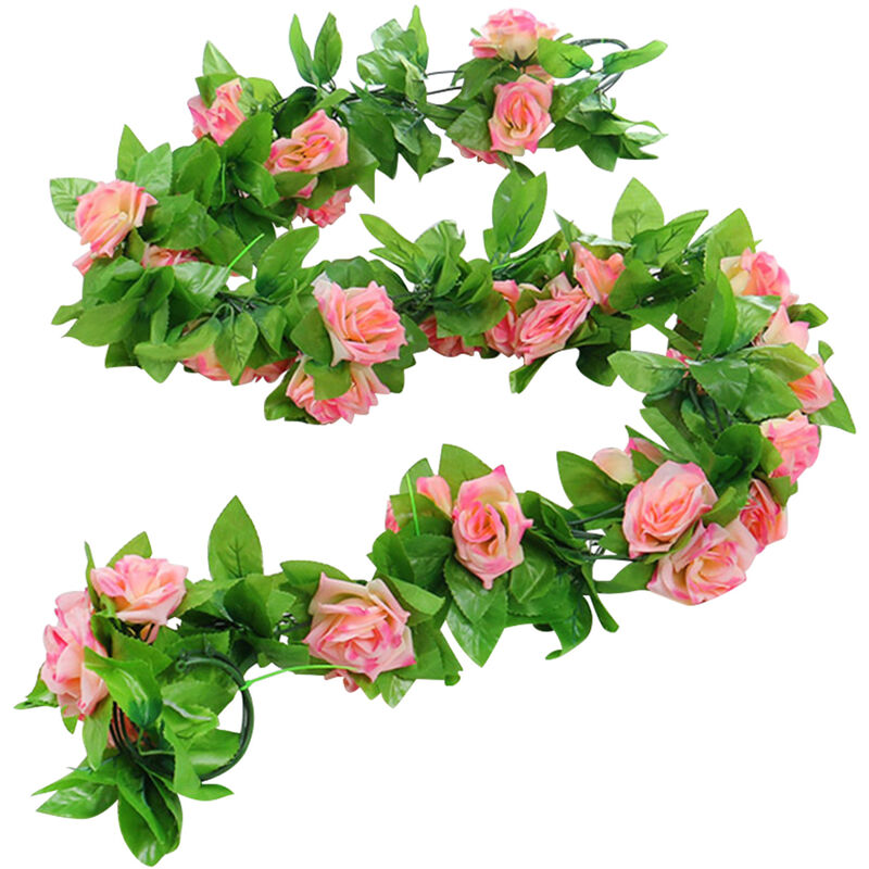 

Asupermall - Guirnalda de flores falsa vid de Rose Flores colgante artificial Rose para el fondo Arco de la boda jardin Hogar decoracion del hotel,