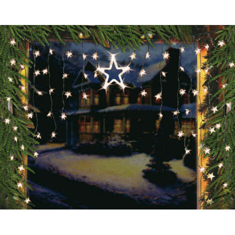 Guirnalda de luces decorativas para ventanas de interior para un ambiente acogedor 126 x 90 cm LED transparente 040011478