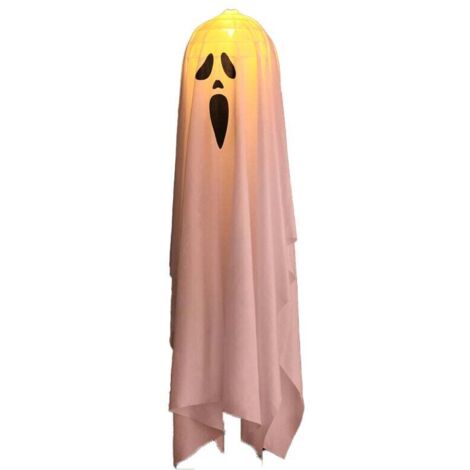 Guirnalda de luces LED 3D con forma de fantasma para Halloween, luz cálida, 90 cm