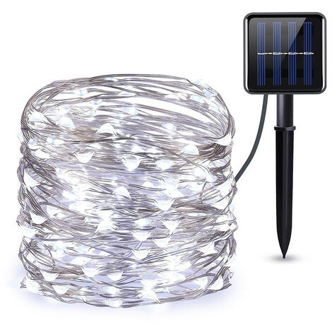 Guirnalda de luces LED de 22 m, funciona con pilas, 200 LED, función de temporizador con control remoto, IP65, resistente al agua, decoración interior y exterior para Navidad, boda, fiesta, hogar, jar