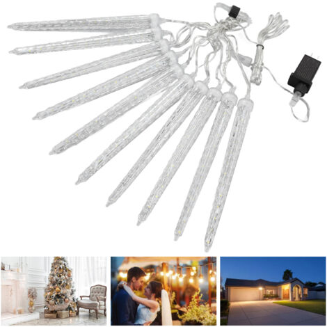 Guirnalda de luces LED de 4W con protección contra la lluvia, 2 m, resistente al agua IP65, decoración navideña para ventanas y nichos.