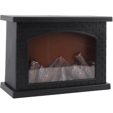 Guirnalda de luces LED de estilo retro con simulación de chimenea para salón, patio, balcón, parque – Material: plástico, dimensiones compactas, 920 g, incluye cable USB