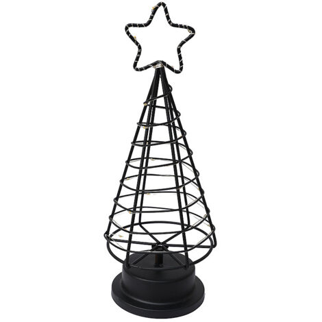 Guirnalda de luces LED para árbol de Navidad, decoración de oficina, luz de ventana, lámpara de mesa pequeña - Blanco cálido