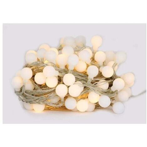Guirnalda de luces navideñas esféricas de 10 m y 100 LED para exterior e interior con temporizador y control remoto, impermeable, 8 modos, ideal para Navidad, bodas y decoración de balcones.