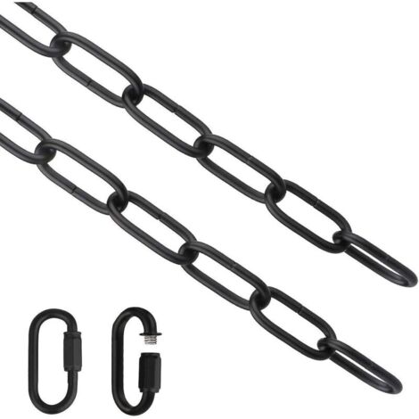 Guirnalda de luces negra de 1,8 metros (6 pies) – Hierro resistente – Carga máxima de 22,7 kg (50 lb) – Para colgar luces y objetos pesados