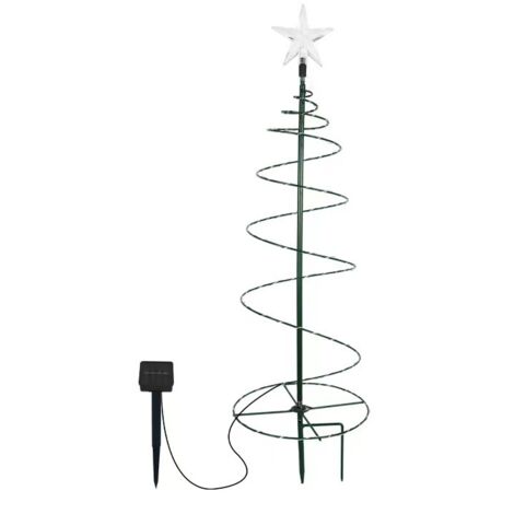 Guirnalda de luces solares LED de 50 cm para árbol de Navidad, decoración exterior impermeable para fiestas navideñas, entrada de vehículos, césped, jardín (luz cálida).