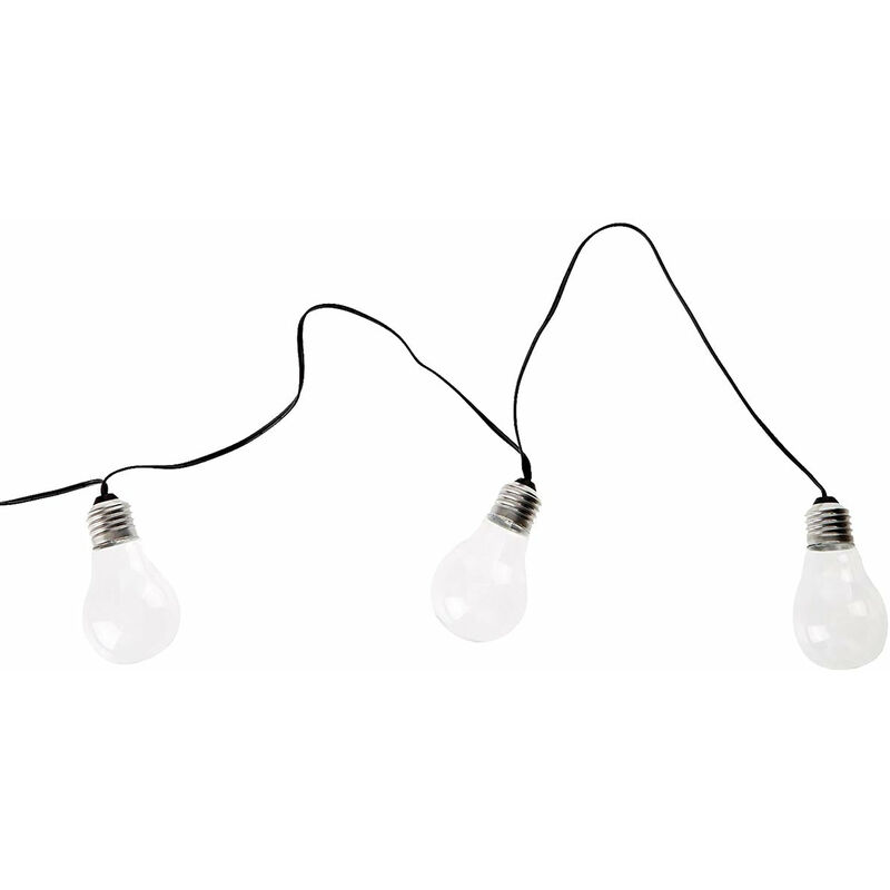 

Guirnalda de luz de jardín 10 bombillas LED blancas transparentes FANTASY COLD 7.50m