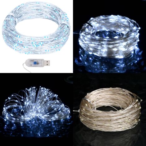 Guirnalda de micro luces LED 40 m 400 LED blanco cálido - Guirnalda de luces - Decoración navideña