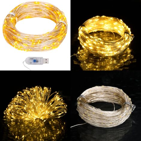 Guirnalda de micro luces LED 40 m 400 LED blanco cálido - Guirnalda de luces - Luces navideñas