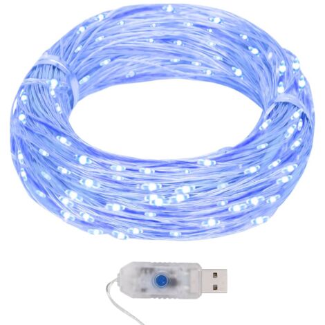 Guirnalda de micro luces LED 8 funciones 40 m 400 LED azul