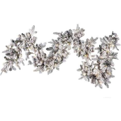 Guirnalda de Navidad blanco material sintético LED 180 cm plástico decoración artificial Sundo
