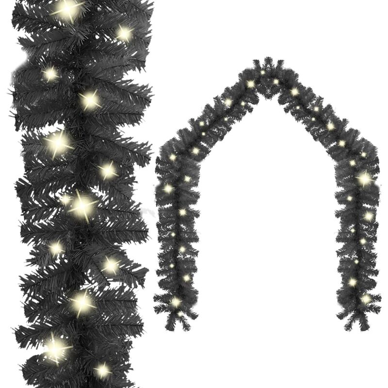 

Guirnalda de Navidad con luces LED negro 10 m