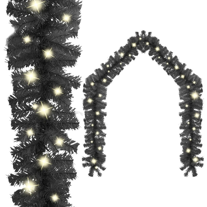 

Guirnalda de Navidad con luces LED negro 20 m