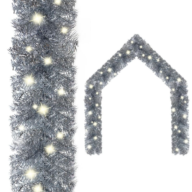 

Asupermall - Guirnalda de Navidad con luces LED plata 20 m