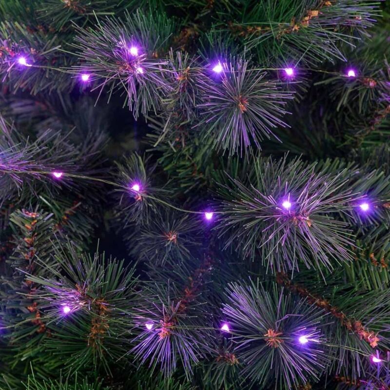 

Guirnalda de Navidad de 8 funciones con 180 luces para interior y exterior de led fucsia de 895 cm