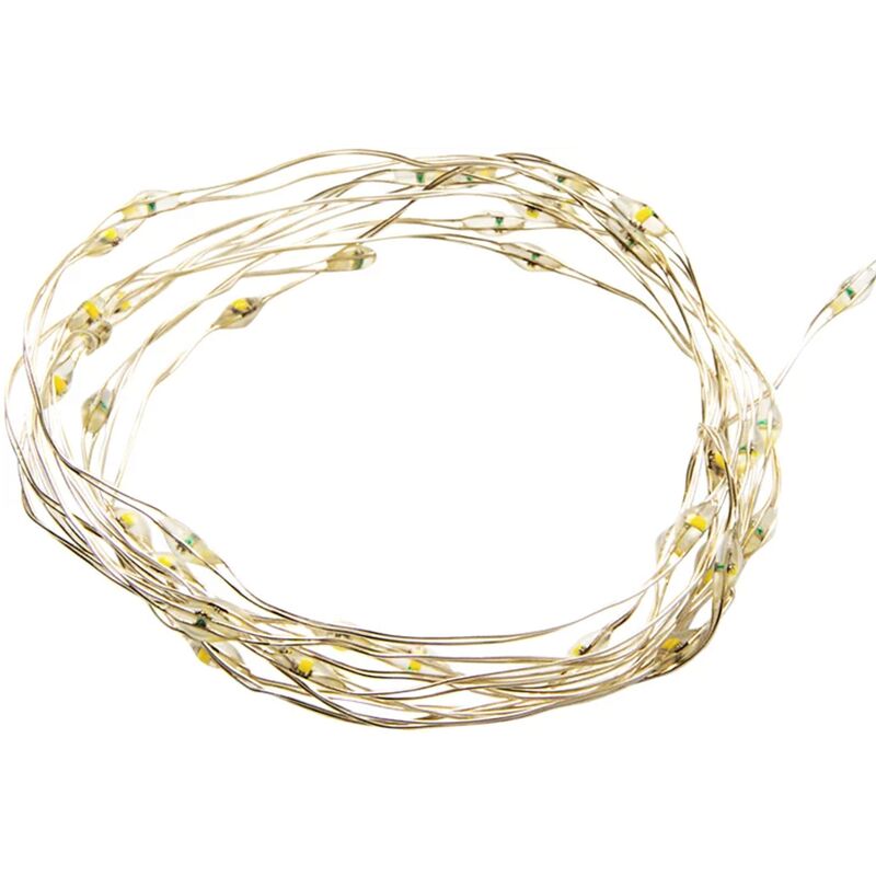 

Guirnalda de Navidad de cobre blanco 100 LED luz cálida 8 funciones 10 m de luz