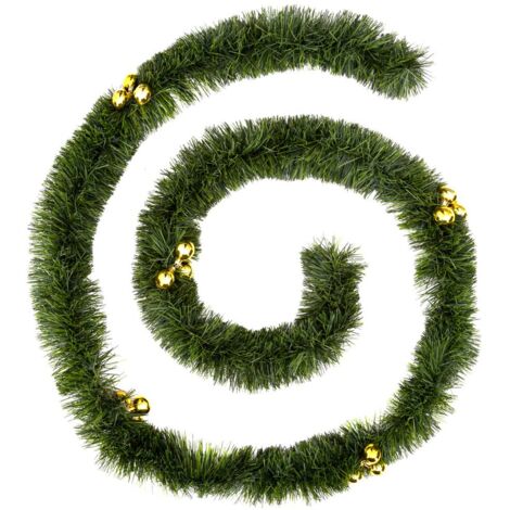 Guirnalda de Navidad verde con bolas doradas 270cm - Atmosphera créateur d'intérieur