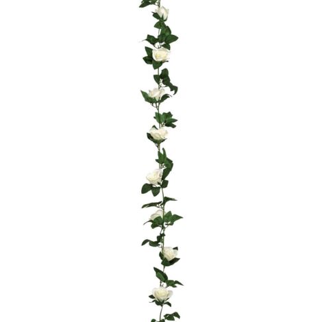 Guirnalda de rosas artificiales Naki blanco H230cm - Atmosphera créateur d'intérieur