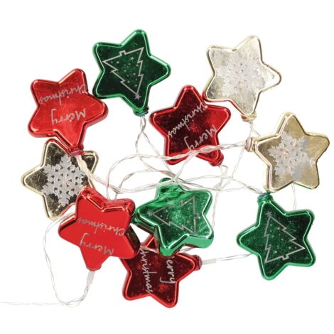 Guirnalda decorativa de estrellas multicolor Cálida 1,80M