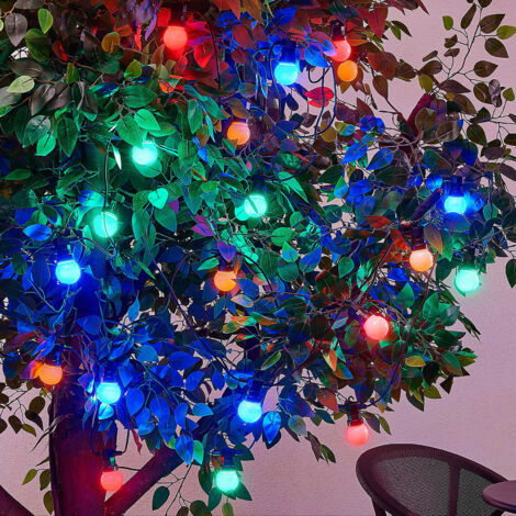 Guirnalda exterior LED Kelja 20 luces de colores