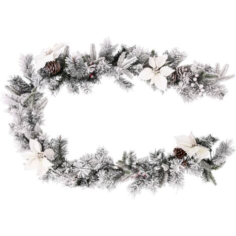 Guirnalda Flocked Nature 2m blanca - Feeric lights & christmas