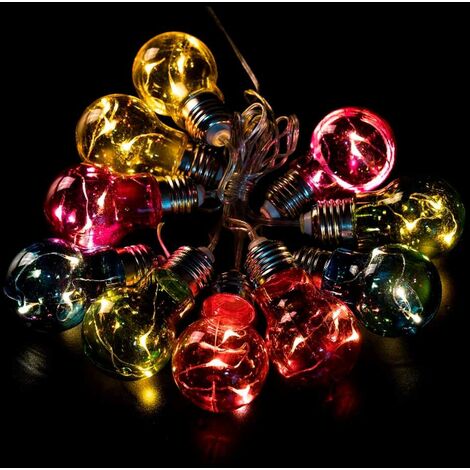 Guirnalda Led 10 bombillas de colores (3 x AA)