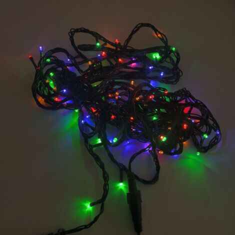 Guirnalda LED 100 Luces Multicolor 10,5 m con Efectos y Unión Múltiple IP44